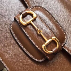 Gucci 1955 Horsebit Replica Bag 11 Women’s Brown Smooth Leather 25cm