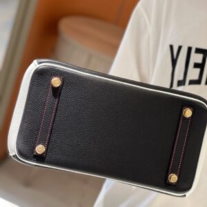Hermes Birkin 30 Black/White Togo leather Gold Hardware