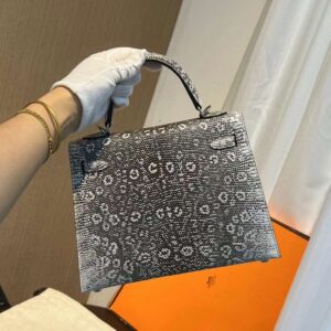 Hermes Kelly 25 Genuine Lizard Leather