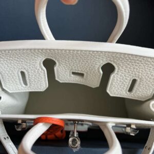 Hermès Birkin 20 Sellier Faubourg House White Snow Palladium Hardware