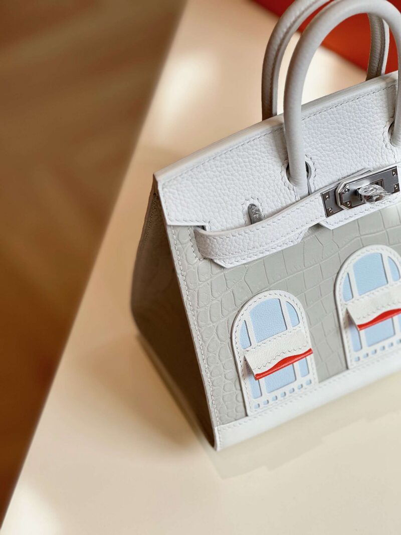 Hermès Birkin 20 Sellier Faubourg House White Snow Palladium Hardware