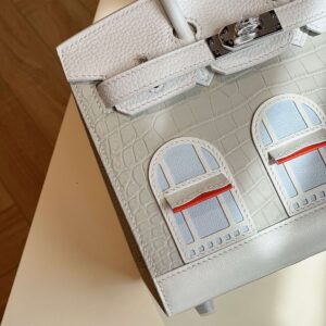 Hermès Birkin 20 Sellier Faubourg House White Snow Palladium Hardware