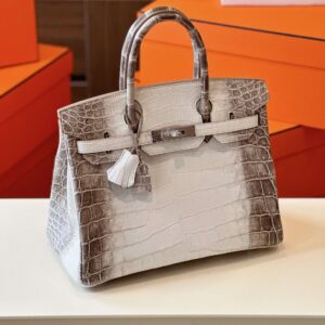 Hermes Birkin 30 Himalaya Albino Genuine Crocodile Leather
