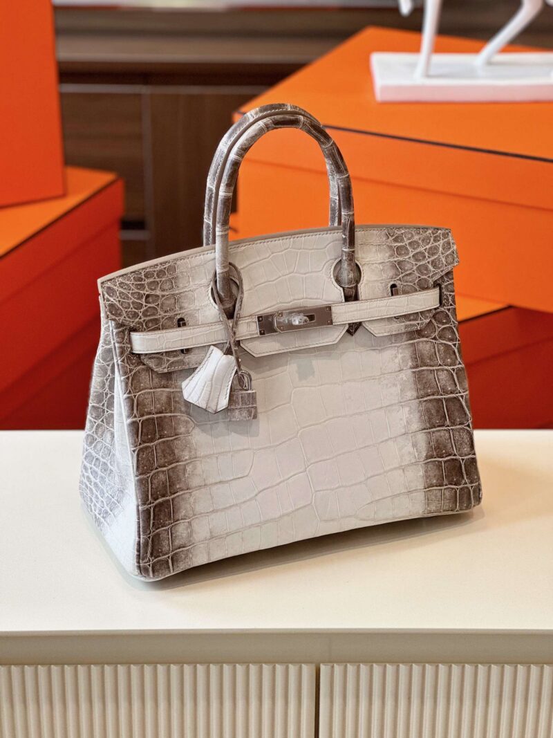 Hermes Birkin 30 Himalaya Albino Genuine Crocodile Leather