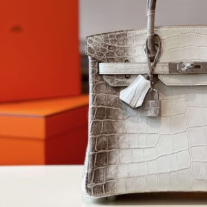 Hermes Birkin 30 Himalaya Albino Genuine Crocodile Leather