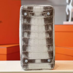 Hermes Birkin 30 Himalaya Albino Genuine Crocodile Leather