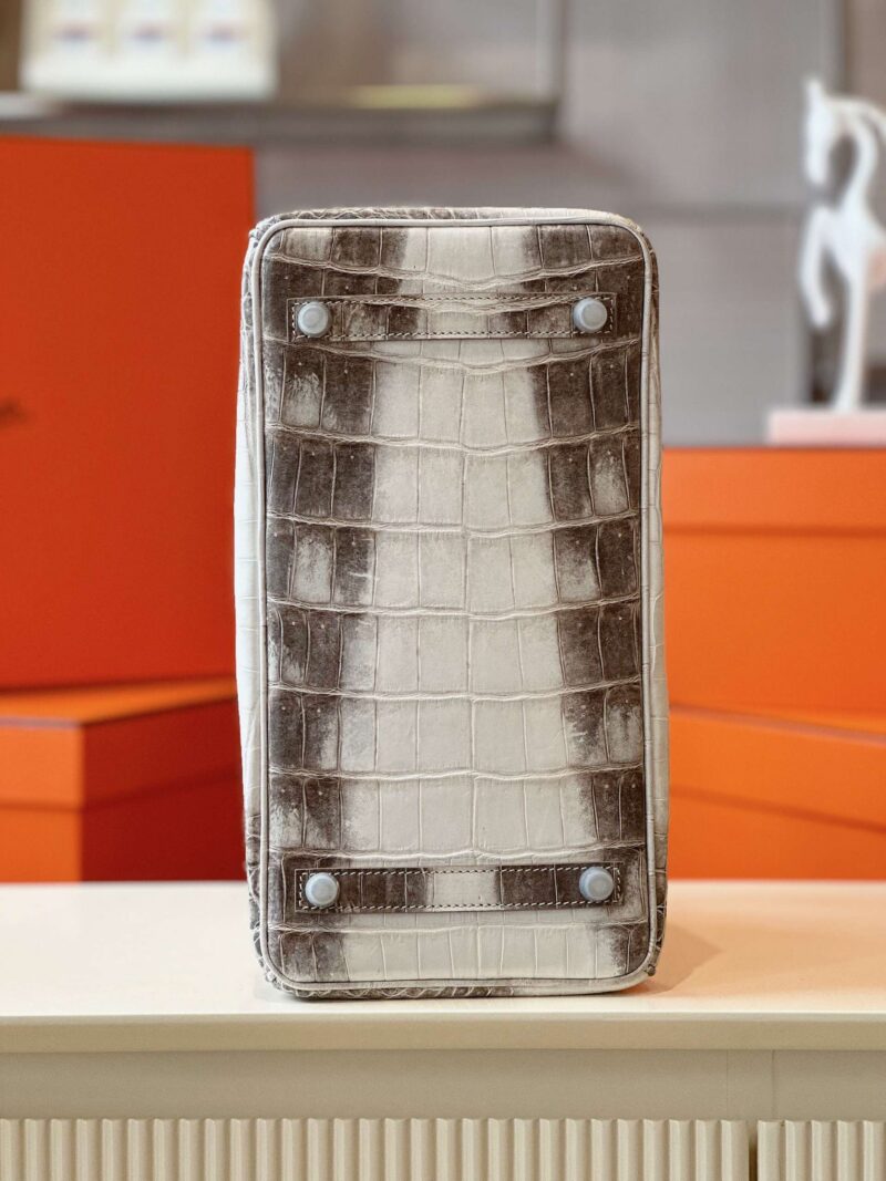 Hermes Birkin 30 Himalaya Albino Genuine Crocodile Leather