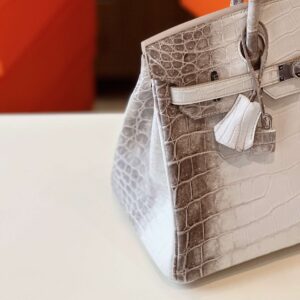 Hermes Birkin 30 Himalaya Albino Genuine Crocodile Leather