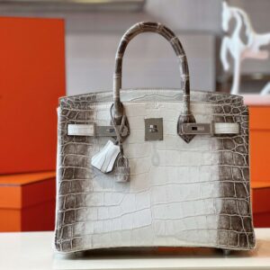 Hermes Birkin 30 Himalaya Albino Genuine Crocodile Leather