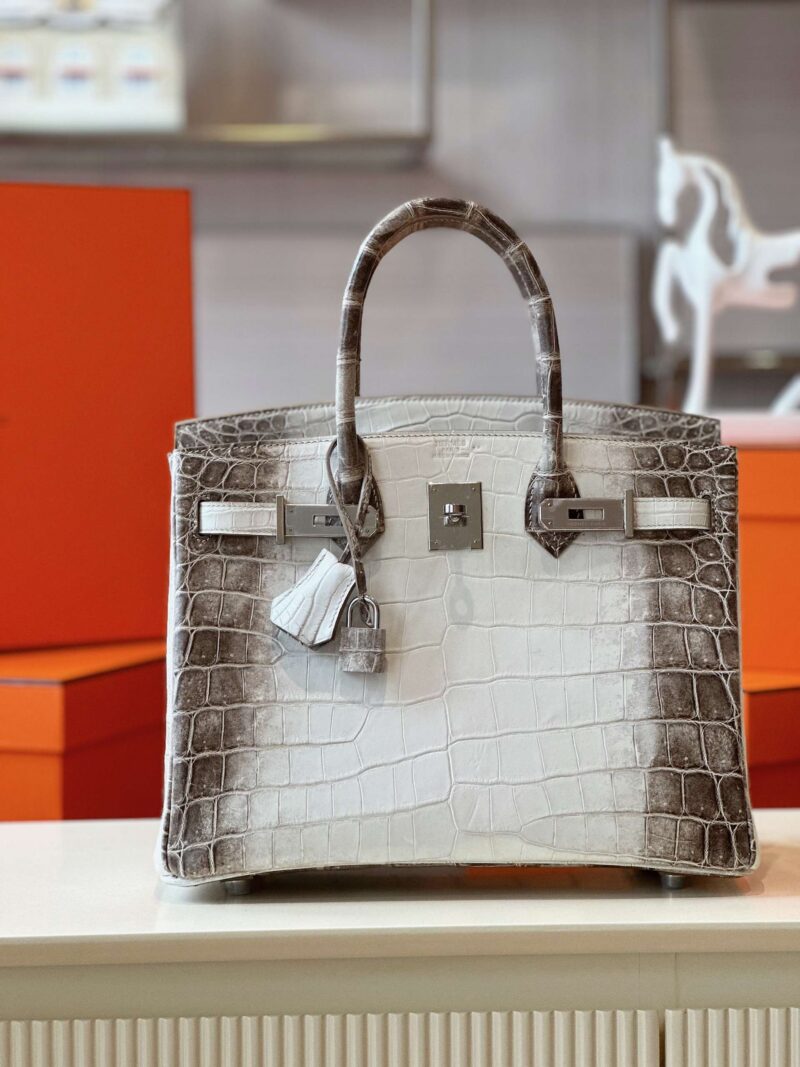 Hermes Birkin 30 Himalaya Albino Genuine Crocodile Leather