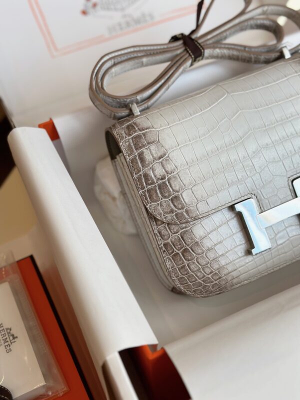 Hermes Constance 19 Himalaya Genuine Crocodile Leather Palladium Hardware