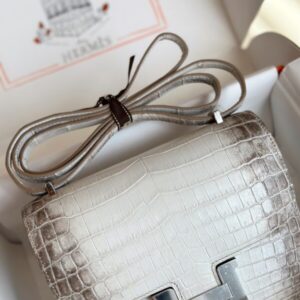 Hermes Constance 19 Himalaya Genuine Crocodile Leather Palladium Hardware
