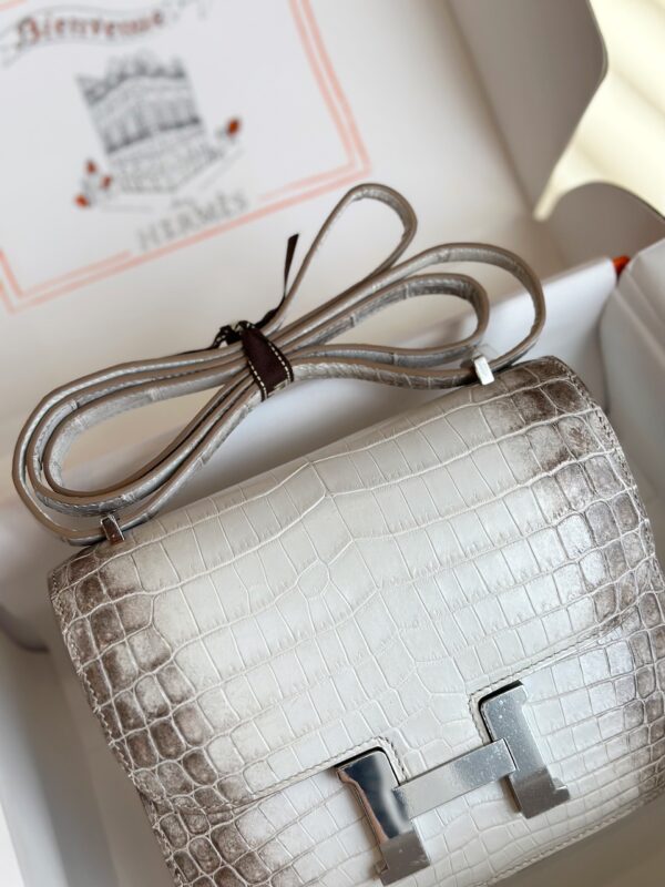 Hermes Constance 19 Himalaya Genuine Crocodile Leather Palladium Hardware