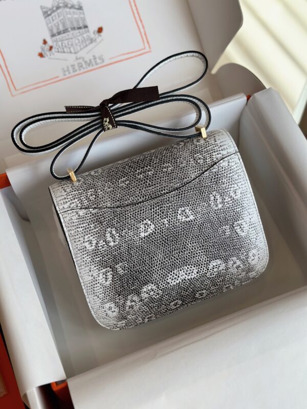 Hermes Constance 19 Omber Genuine Lizard Leather  Palladium Hardware