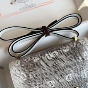Hermes Constance 19 Omber Genuine Lizard Leather  Palladium Hardware