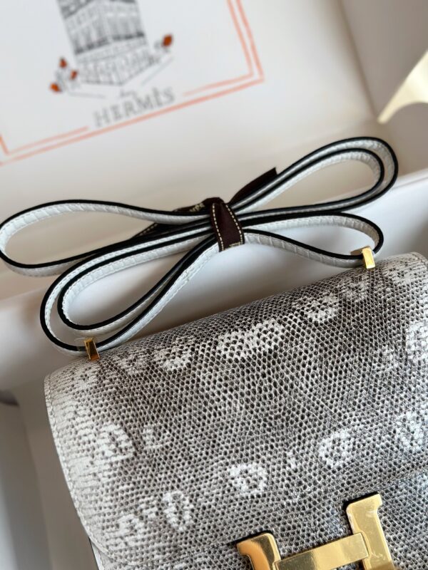 Hermes Constance 19 Omber Genuine Lizard Leather  Palladium Hardware