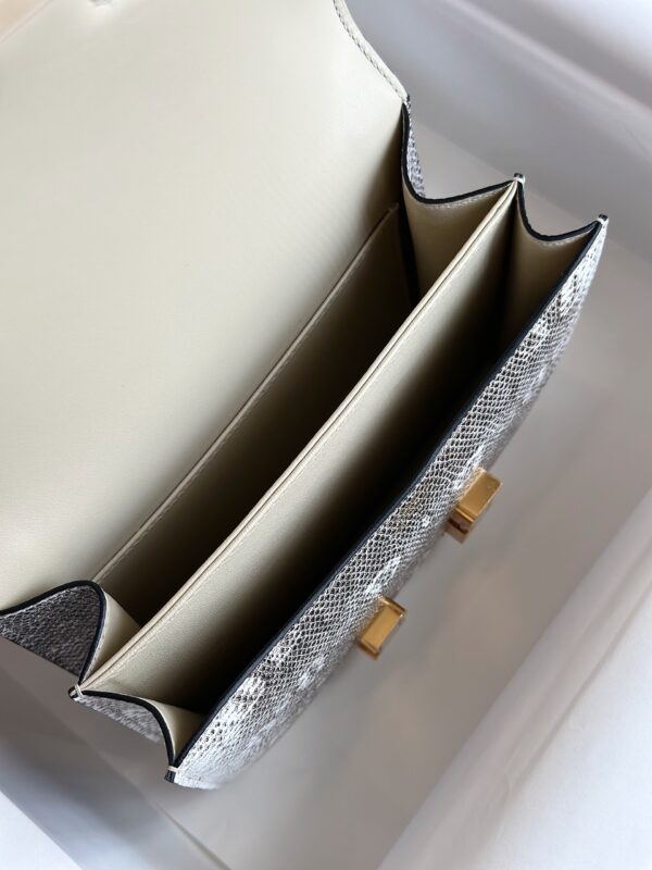 Hermes Constance 19 Omber Genuine Lizard Leather  Palladium Hardware