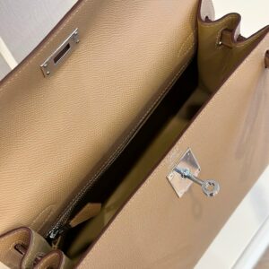 Hermes Kelly 28 Epsom Brown Palladium Hardware