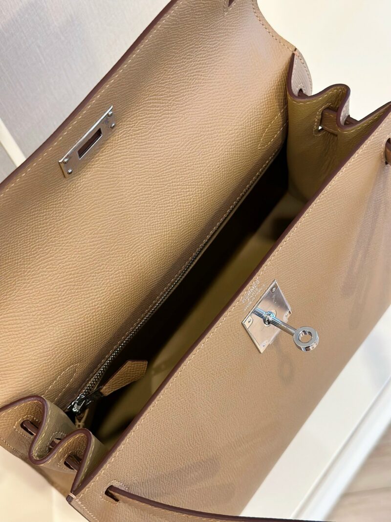 Hermes Kelly 28 Epsom Brown Palladium Hardware