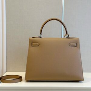 Hermes Kelly 28 Epsom Brown Palladium Hardware