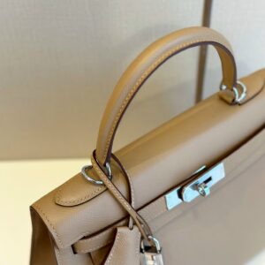 Hermes Kelly 28 Epsom Brown Palladium Hardware