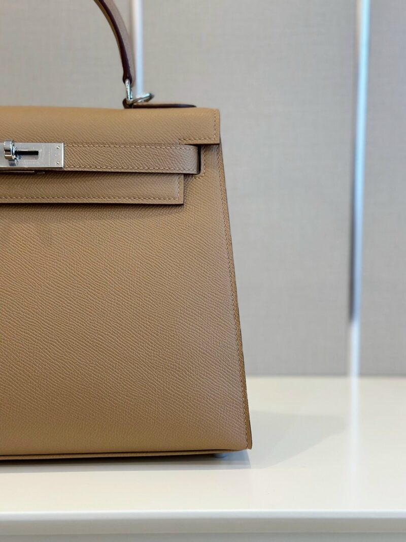 Hermes Kelly 28 Epsom Brown Palladium Hardware