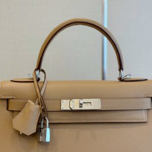 Hermes Kelly 28 Epsom Brown Palladium Hardware