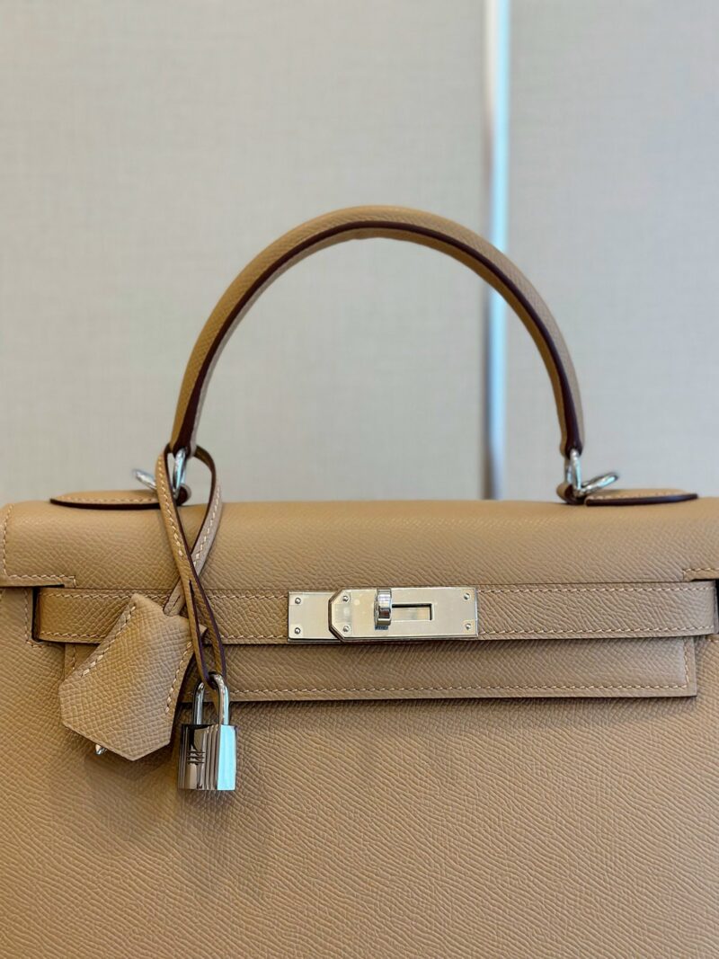 Hermes Kelly 28 Epsom Brown Palladium Hardware