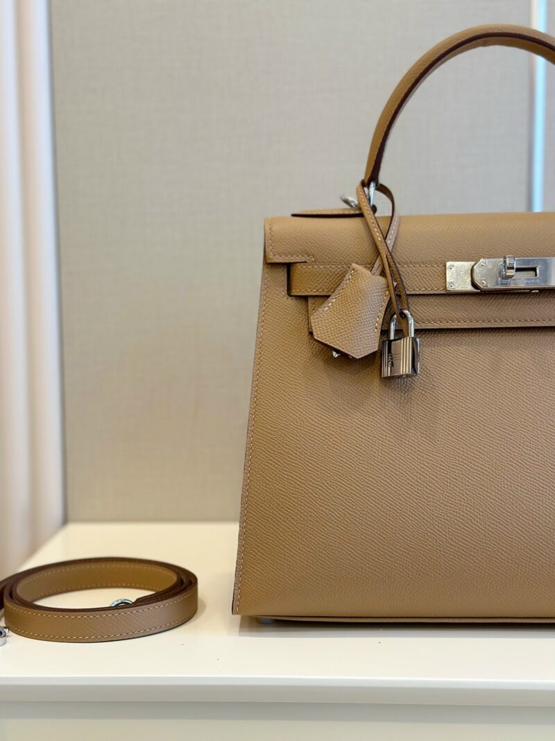Hermes Kelly 28 Epsom Brown Palladium Hardware