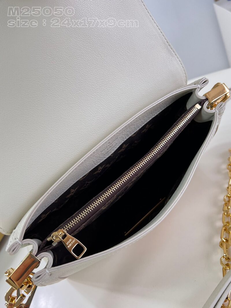 Louis Vuitton LV Dauphine Soft Women’s White Cowhide Leather Bag 24x17x9cm