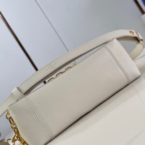 Louis Vuitton LV Dauphine Soft Women’s White Cowhide Leather Bag 24x17x9cm