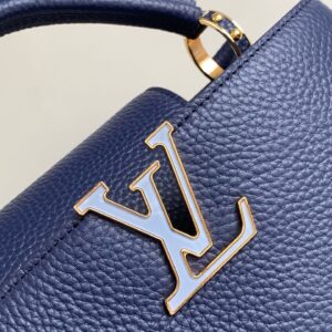 Louis Vuitton LV Capucines BB Woman’ Like Auth Navy Blue Handbags 27x18x9cm