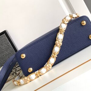 Louis Vuitton LV Capucines BB Woman’ Like Auth Navy Blue Handbags 27x18x9cm