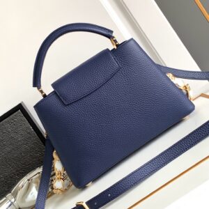 Louis Vuitton LV Capucines BB Woman’ Like Auth Navy Blue Handbags 27x18x9cm