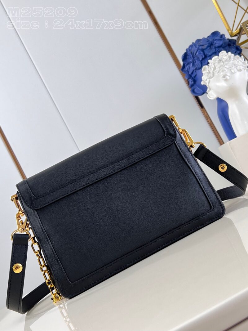 Louis Vuitton LV Dauphine Soft Like Auth Black Handbags 24x17x9cm