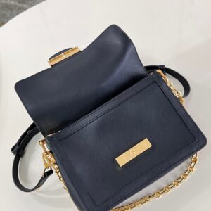 Louis Vuitton LV Dauphine Soft Like Auth Black Handbags 24x17x9cm