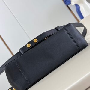 Louis Vuitton LV Dauphine Soft Like Auth Black Handbags 24x17x9cm