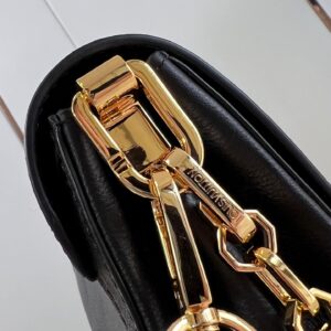 Louis Vuitton LV Dauphine Soft Like Auth Black Handbags 24x17x9cm