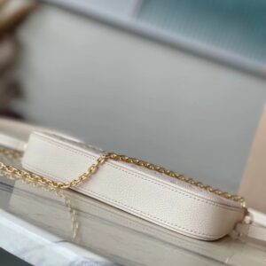 Louis Vuitton LV Easy Pouch On Strap Handbags White Milk 19×11.5x3cm