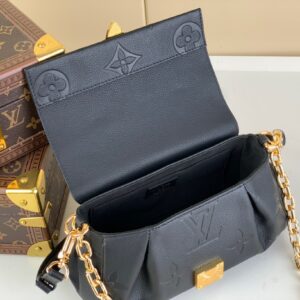Louis Vuitton LV Favorite Replica Black Handbags 24x14cm