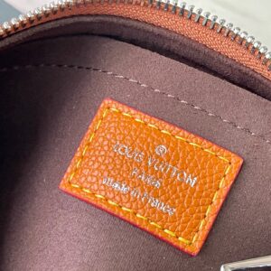 Louis Vuitton LV Marellini EPI Lock Silver Orange Handbags 20cm