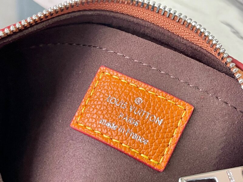 Louis Vuitton LV Marellini EPI Lock Silver Orange Handbags 20cm
