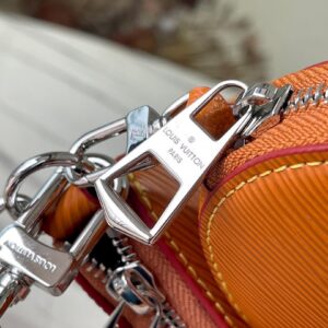 Louis Vuitton LV Marellini EPI Lock Silver Orange Handbags 20cm