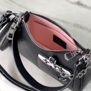 Louis Vuitton LV Marellini EPI Black Handbags 20cm