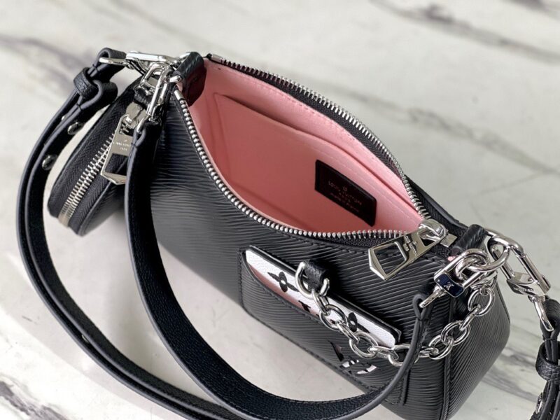 Louis Vuitton LV Marellini EPI Black Handbags 20cm
