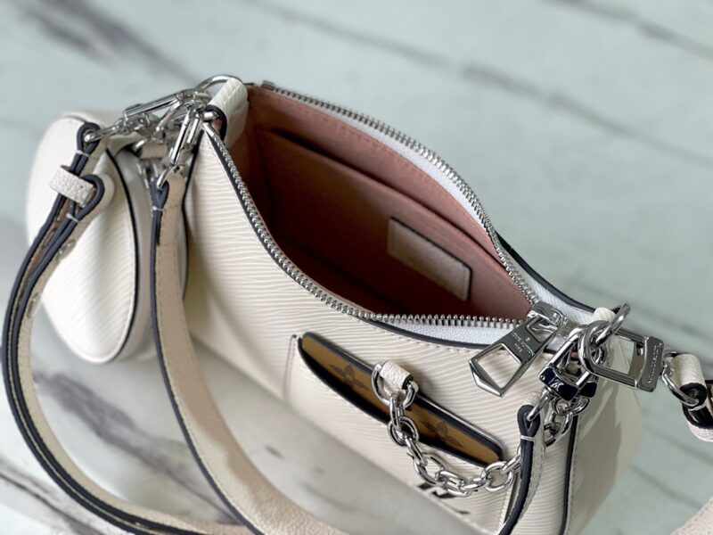 Louis Vuitton LV Marellini EPI White Full Set Replica Handbags 20cm