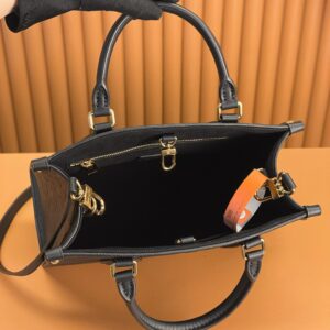 Louis Vuitton LV On The Go PM Tote Bag Black Handbags 25cm