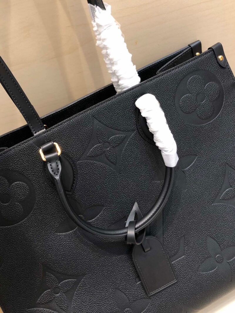 Louis Vuitton LV On The Go PM Tote Bag Replica 1:1 Black Handbags 35cm
