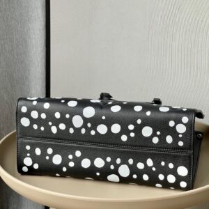 Louis Vuitton LV On The Go Black Polka Dot Pattern Handbags 35x27x14cm