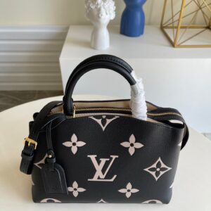 Louis Vuitton LV Petit Palais Da Bicolor Monogram Empreinte Handbags 29x18cm